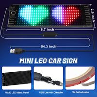 GOTUS Panneau flexible lumineux à LED, signalisation publicitaire LED animée et programmable pour taxis, contrôlée par une application Bluetooth