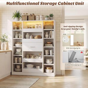<span class=keywords><strong>Meuble</strong></span> à chaussures en bois au design moderne, 7 étagères, éclairage LED, étagère à chaussures portable, gain de place, écologique, pour la maison et l'hôtel - Product Image 2