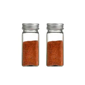 Set de bouteilles d'assaisonnement, ustensiles de cuisine, conteneurs à épices carrés vides, 4oz, bocaux à épices, nouveau Style, pièces