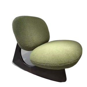 Sillón Reclinable de Lana de Cordero con Estructura de Soporte, Muebles para Sala de Estar - Product Image 5