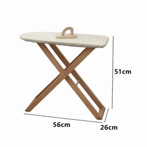 Giocattolo Educativo Montessori in Legno, Set da Stiro <span class=keywords><strong>e</strong></span> Stendibiancheria per Bambini, Arredamento Pratico Prescolare - Product Image 5