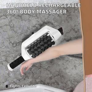 เครื่องนวดแบบมือถือ ชาร์จไฟได้ หมุนได้ 360 องศา พร้อมลูกกลิ้งภายใน สำหรับนวดทั่วร่างกาย ลดเซลลูไลท์ กำจัดไขมัน 55 วัตต์ - Product Image 2