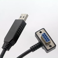 Cable Adaptador USB a Serial RS232 DB9 de 9 Pines Macho/Hembra FTDI FT232RL con Función Plug and Play para Windows 7/8/10 y MAC-OS, 1.8m
