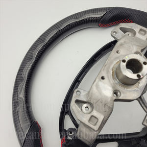 Rueda de fibra de carbono de cuero perforado personalizado de fábrica de alta calidad para volante de coche Infiniti G27 G37 - Product Image 5