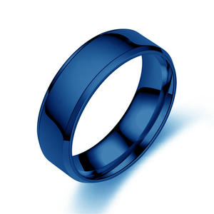 Модные мужские кольца из нержавеющей стали 18-каратного золота минималистские глянцевые штабелируемые кольца - Product Image 3