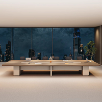 XTHYZ-005 Ensemble de bureau et chaise de réunion moderne en panneau mélaminé, processus de scellement des bords complet, conception extensible, couleurs personnalisables