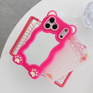 Coque de téléphone portable antichoc avec miroir de maquillage 3D motif oreilles d'ours pour <span class=keywords><strong>iPhone</strong></span> 17 16 15 <span class=keywords><strong>14</strong></span> 13 12 11 <span class=keywords><strong>Pro</strong></span> Max – Coque arrière - Product Image 5