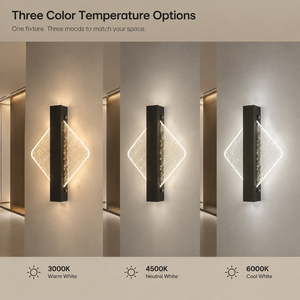 Lámpara de pared LED acrílica pequeña y moderna, montada en la pared, decorativa para interiores, para dormitorio, sala de estar, pasillo, CCT seleccionable - Product Image 4