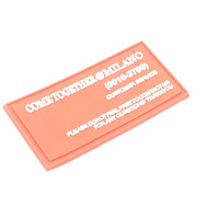 Logo en relief personnalisé Offre Spéciale, caoutchouc découpé, marque déposée en silicone souple avec étiquette en PVC