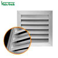 Grille d'air de retour extérieure en aluminium à persienne étanche Ventilation d'échappement murale Persienne étanche à la pluie