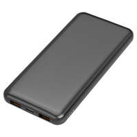 Batería Externa Portátil OEM con Logotipo Personalizado, Tipo C, 10000 mAh, 5V 2A, Blanca y Negra, para Teléfono Android