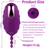 APP Bluetooth Vibromasseur portable pour femmes 9 modes de succion vibrant clitoris stimulateur de point G abeille culotte invisible alimentation USB