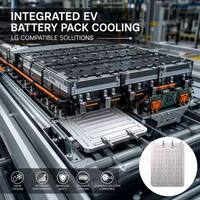 Plaque de refroidissement à eau pour cellules prismatiques de module de batterie EV au lithium LFP avec grande plaque en aluminium usinée CNC