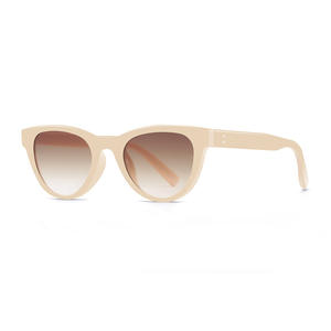 Lunettes de soleil rétro pour femmes, monture complète, polarisées, protection UV400, type 3, verres PC, monture blanche - Product Image 1