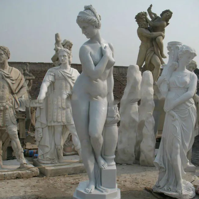 Figuur Standbeeld Outdoor Tuin Decoratie Steen Naakt Dame Sculptuur