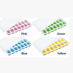 <strong>Wholesale</strong> Food Grade Reusable Ice <strong>Molds</strong> With Removable Lid Self Made Silicone Pp Ice Cube Tray - Product Image 5