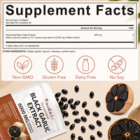 Acentiallabs OEM Gélules de gingembre noir fermenté 6000mg Extrait 10:1 Soutien Énergétique, Cardiaque, Digestif et Antioxydant Usine GMP