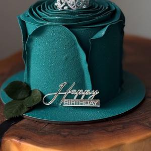 Ins Style Laser Marquage Joyeux Anniversaire Acrylique Gâteau Décor Vente Chaude Personnalisable Fête Fournitures Gâteau Plugins Réutilisable - Product Image 6