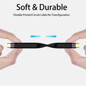 短いタイプC USB-C オス-メス ケーブル USB C USB3.1 Gen2 10Gbps データ高速充電ケーブル Galaxy、Xiaomi、Huawei、モバイルバッテリー対応 - Product Image 2