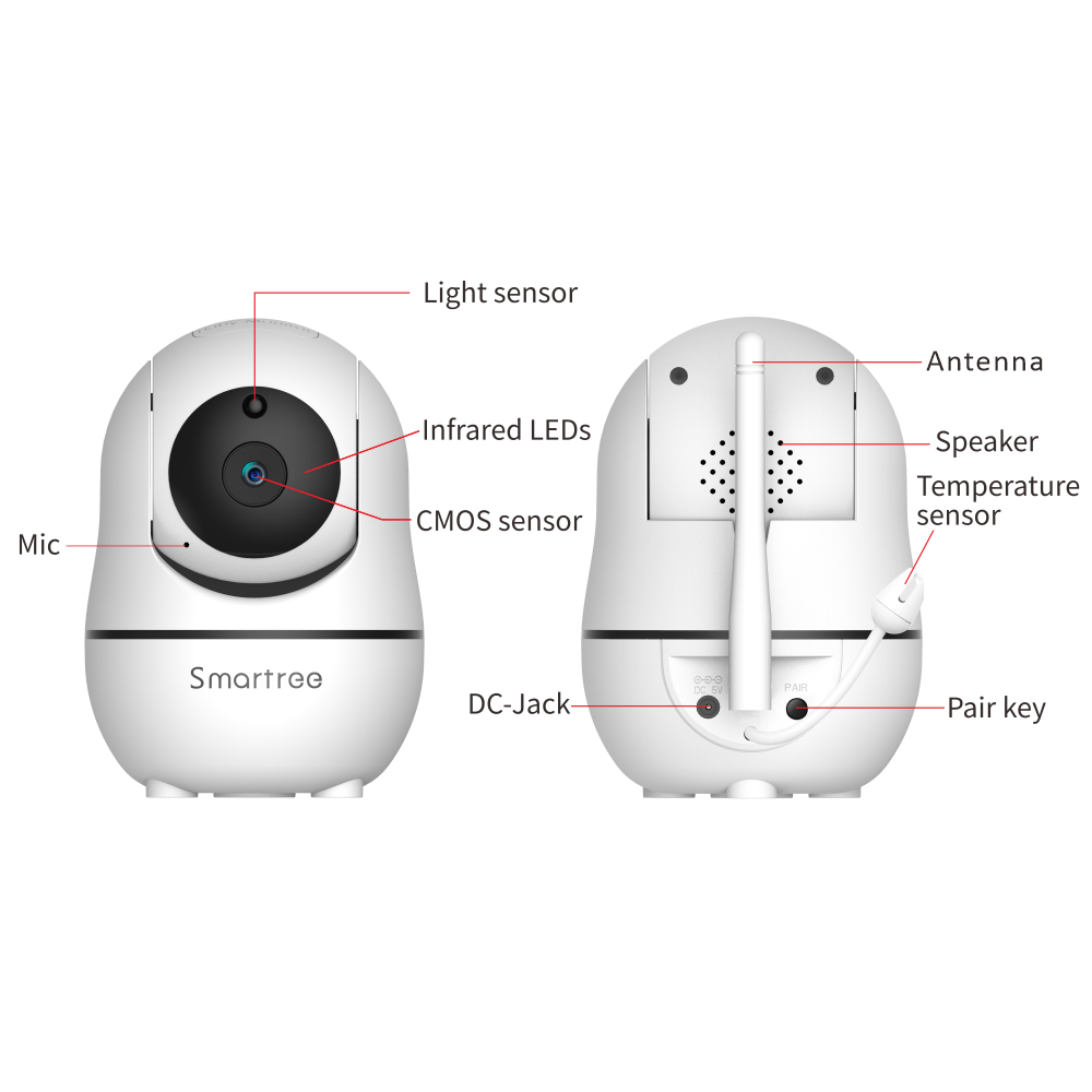 3.5inch pan/tilt video Baby Monitor with stable quality