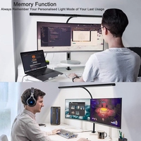 Lampe de bureau LED DC moderne, style nordique minimaliste, avec capteur de contrôle, col de cygne flexible en aluminium, pour lecture, bureaux et tables