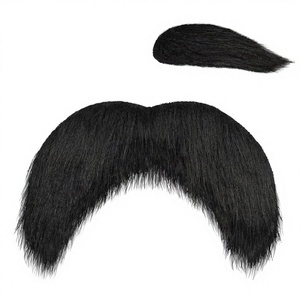 Moustache et sourcils en polyester autocollants pour adultes unisexes, costume de cosplay et fête, en stock - Product Image 4