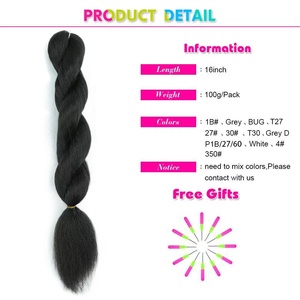 Extensiones de Cabello Afro de 16 Pulgadas al por Mayor, Mechas para <span class=keywords><strong>Trenzas</strong></span>, Fibra de Alta Temperatura, Mezcla Vixen, Cabello Rizado - Product Image 3