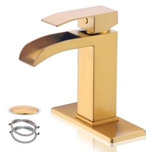 Grifo de Lavabo Moderno de Acero Inoxidable 304 con Válvula de Cerámica, Manija de Aleación de Zinc, Mezclador de Agua Fría/Caliente para Hotel y Hogar - Product Image 1