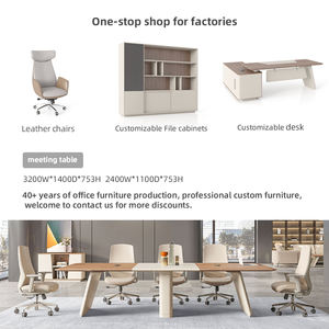 Fabricants OEM Premium Mobilier de bureau Bureau de gestion Bureau populaire Table en bois moderne Bureau de direction du PDG - Product Image 5