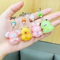 Porte-clés Personnage Mignon en Forme de Manteau de Pluie, Adorable Pendentif de Téléphone en Forme de Poupée, Ornement de Sac à Dos pour Couple, Cadeau