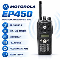 Radio analogique Motorola EP450 GP340 GP360 série VHF UHF 403 470 MHz, talkie-walkie pour les entreprises, le commerce, les hôtels, la vente au détail, les usines