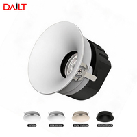 Nouveautés Design incurvé ultra-fin 15 °   24 °   36 °   60 °   Spot LED de plafond encastré en aluminium à angle d'éclairage réglable et dimmable