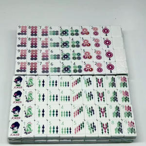 Juego de Mahjong Americano Clásico Personalizable en Acrílico Rosa y Rojo para 4 Jugadores, Eléctrico con Enchufe Europeo, Fichas para el Hogar, Disponible en Stock, Mesa de Juego - Product Image 5