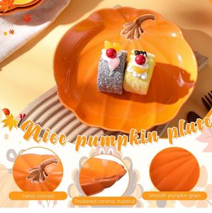 طبق يقطين سيراميك قابل للتخصيص صحن عيد الشكر للهالوين طبق يقطين سيراميك أدوات مائدة متعددة الوظائف ديكور طاولة - Product Image 3
