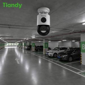 Caméra WiFi Tiandy double 4MP CMOS avec audio bidirectionnel, détection de mouvement, vision nocturne couleur et lumière stroboscopique cloud pour la maison - Product Image 4