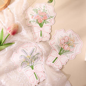 Cartes de vœux créatives en forme de bouquet, petites cartes de qualité supérieure, cartes d'anniversaire, cartes de remerciement manuscrites, personnalisables - Product Image 2