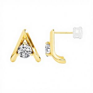 Pendientes de Plata de Ley con Diamante Moissanita de Corte Brillante de 0.3ct, Certificado GRA, Lindos, Unisex, para Mujer, de Fabricante de Joyería Fina - Product Image 4