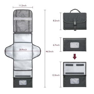 Nhà Máy Tùy Chỉnh Xách Tay Tã Thay Đổi Pad Bé Không Thấm Nước Có Thể Gập Lại Thay Đổi Mat Du Lịch Bé Thay Đổi Pad Với Khăn Lau Túi - Product Image 6