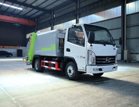 Camion compacteur de déchets hydraulique Huili Small 4x2 4m Euro 6, prix direct usine, diesel, transmission manuelle
