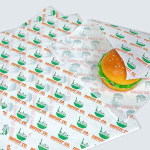 ZJPACK Custom Wax <b>Paper</b> Greaseproof <b>Paper</b> Cookies Package for Sandwich <b>Burger</b> <b>Wrapping</b> Food Package - Product Image 1