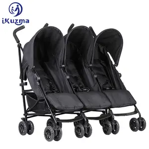 Poussette Triple pour bébés, pliable ikuzumaka, 3 nourrissons