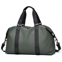Sac de voyage unisexe décontracté, simple, léger, en velours, avec fermeture éclair, imperméable, pliable, 20-35L, grande capacité, pour les voyages courts, bagage à main, étanche