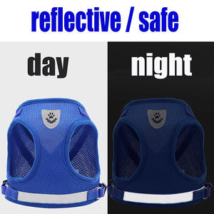 Harnais pour chien en tissu de maille réglable gilet facile à marcher accessoires pour animaux de compagnie harnais pour chien de dressage en plein air avec laisse pour chien vente en gros - Product Image 3