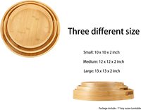 Einfache 360 Grad rotierende Tablett Bambus Restaurant Home Küche Tischplatte Runde Lazy Susan Esstisch Serving Plattenspieler