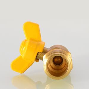 3/8 1/4 дюймов шланг колючий конец кованый латунный газовый шаровой клапан с ручкой-бабочкой - Product Image 2