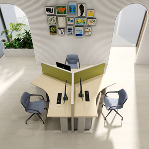 <span class=keywords><strong>4</strong></span> người bàn văn phòng tủ bàn làm việc bàn gỗ thiết kế văn phòng làm việc nội thất văn phòng tủ phân vùng văn phòng - Product Image 6