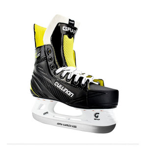 <span class=keywords><strong>GRAF</strong></span> PK100 Patins <span class=keywords><strong>à</strong></span> <span class=keywords><strong>glace</strong></span> d'hiver pour garçons, noirs, en PVC, avec super fibre, mousse <span class=keywords><strong>à</strong></span> mémoire de forme, lame de hockey en acier inoxydable, ultra-légers, taille Asie - Product Image 1