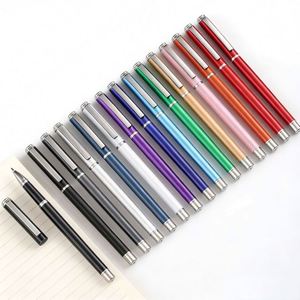High-quality Luxurious Metal Gel <b>Pen</b> Wholesale Business Signature Metal <b>Pen</b> Black with Custom logo Suitable As Gifts for Events - Product Image 3