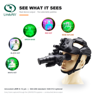 Lunettes de vision nocturne LinduNV Thermal Image Fusion PVS7 prenant en charge l'alimentation externe, plusieurs modes NVG