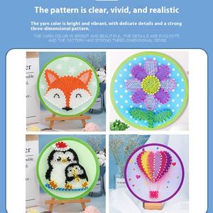 هدية إبداعية للأطفال - مجموعة فن الخيوط والمسامير الملفوفة بالأسلاك، لوحة يدوية الصنع من مواد بلاستيك EVA، ألعاب تعليمية - Product Image 2